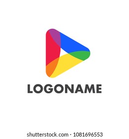 Abstract triangle related to Play logo, media logo, multimedia logo
