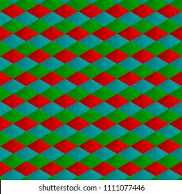 Abstract triangle and rhombus pattern seamless colorful background vector.