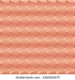 Abstract triangle rose gold color background, vector illustration