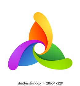 Abstract triangle rotation logo.