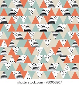 Abstract triangle seamless pattern background.Modern stylish texture