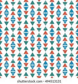 Abstract Triangle seamless pattern. Pattern can be used for wallpaper, cover fills, web page background, surface textures. Vector linen texture.