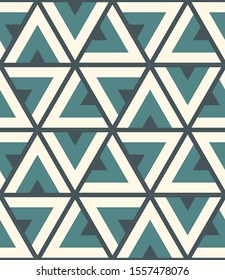 Abstract triangle seamless pattern. Mosaic, tile. Linear geometric background. Vector illustration.      