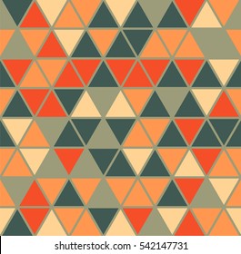 Abstract triangle seamless pattern, multicolor. Vector illustration.