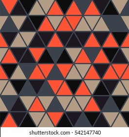 Abstract triangle seamless pattern, multicolor. Vector illustration.