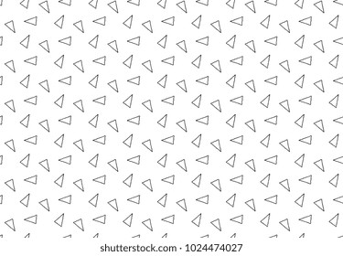 Abstract triangle seamless pattern. Stroke vector background