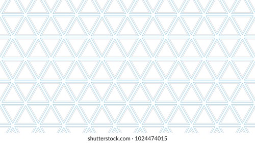 Abstract triangle seamless pattern. Thin line vector background