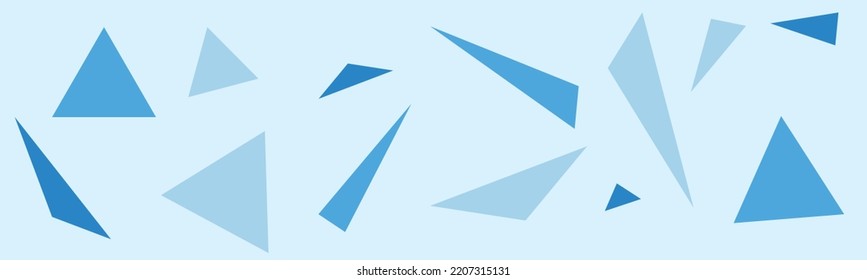 Abstract triangle shape blue pattern