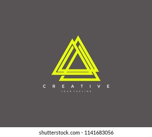 Abstract Triangle Shape Line Logo