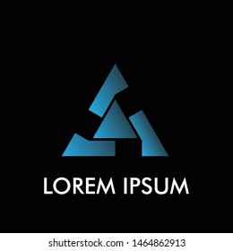 abstract triangle shape logo icon  