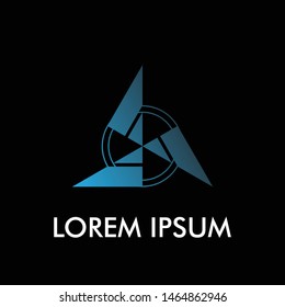 abstract triangle shape logo icon  