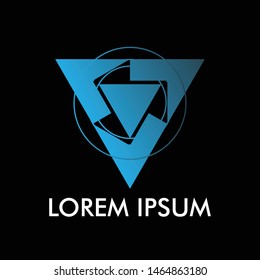 abstract triangle shape logo icon  