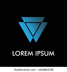 abstract triangle shape logo icon  