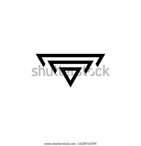 Abstract Triangle Shape Logo On White Stock Vector Royalty Free 1628914294 Shutterstock 6429