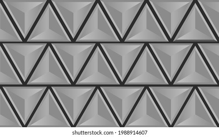 Abstract triangle shape on gray background.