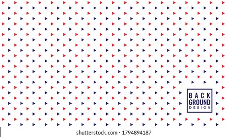 Abstract Triangle Shape Pattern Ornament Vector Illustration. American background design template. Red White Blue Color Theme. 