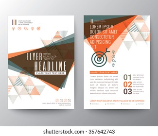 Abstract Triangle shape Poster Brochure Flyer design Layout vector template in A4 size