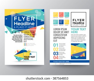 Abstract Triangle shape Poster Brochure Flyer design Layout vector template in A4 size