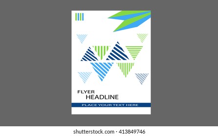 Abstract Triangle shape Poster Brochure Flyer design.