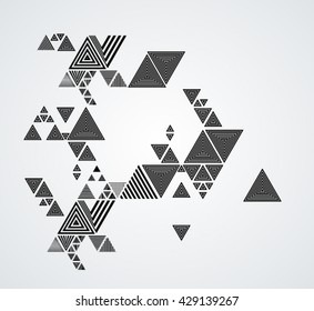 Vector Hipster Triangle Background Poster Different Stock Vector ...