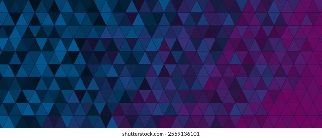 Abstract triangle shapes background with blue and purple color combination