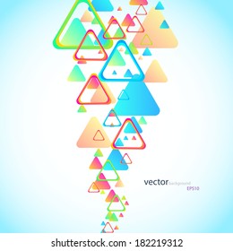 Abstract triangle shapes, colorful background. Vector eps10