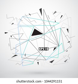 Abstract triangle shapes. Vector Illustration. Abstract  technology background