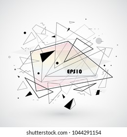 Abstract triangle shapes. Vector Illustration. Abstract  technology background