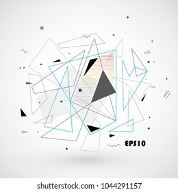 Abstract triangle shapes. Vector Illustration. Abstract  technology background