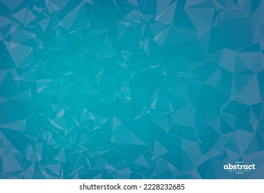 abstract triangle shatterglass pattern in ocean blue luxury theme background for product advertisement poster banner brochure and website template project presentation vector eps.
