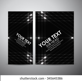 Abstract triangle shining pattern. Brochure business design template or roll up. Vector illustration