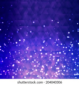 abstract triangle sparkle purple polygon background. Vector background