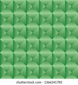Abstract triangle and square shapes on green background, vector illustration