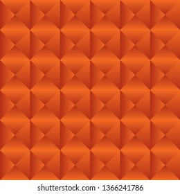 Abstract triangle and square shapes on orange background, vector illustration