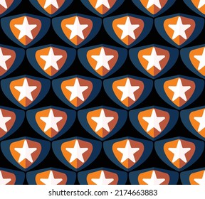 Resumen Estrella de Triángulo Estrella Geométrica a la moda Retro de moda Perfecto para Alamante Papel de ajuste Imprimir Huesos Naranja Azul de la Marina