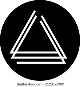 Abstract triangle sticker designs vector