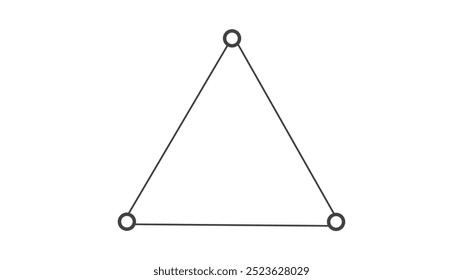 Abstraktes Dreieck Symbol Design Vektorvorlage auf weißem Hintergrund.
