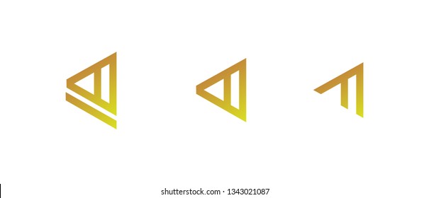 abstract triangle symbol, sign, logo, icon