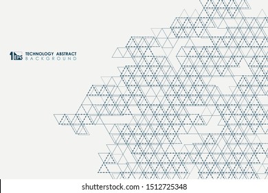 Abstract triangle technology of modern design for cover background. You can use for print, ad, artwork, template, art element. illustration vector eps10