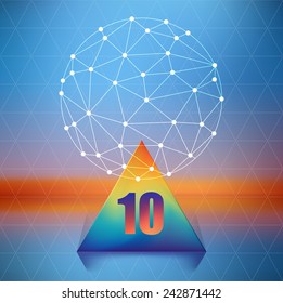 Abstract triangle template info-graphic for your design.