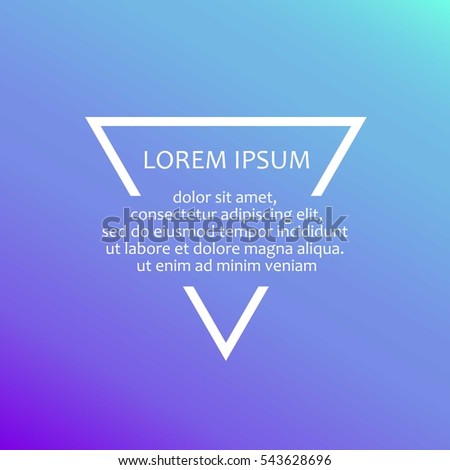 Abstract Triangle Text Placement Speech Bubble Vector Frame