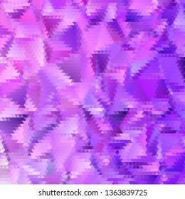 Abstract triangle tile mosaic background - vector design from triangles in purple tones