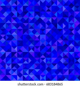 Abstract triangle tiled mosaic background - vector graphic from triangles in blue tones