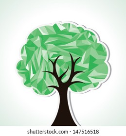 Abstract triangle tree,vector illustration