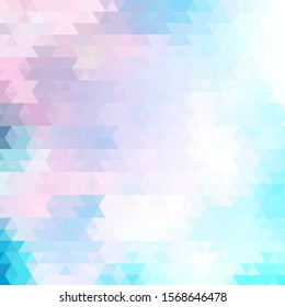 Abstract triangle vector background. Geometric vector illustration. Creative design template. Pink, blue, white colors.
