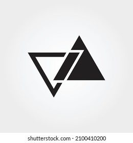 Abstract triangle vector design illustrations