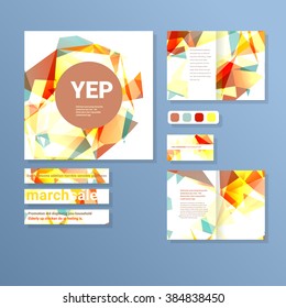 Abstract triangle vector design templates for all purposes