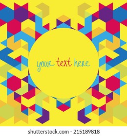 Abstract triangle vector geometric background.Vector illustration with space for your text