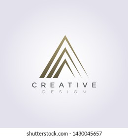 Abstract Triangle Vector Illustration Design Clipart Symbol Logo Template.