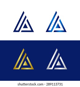 Abstract Blue Triangle Logo Template Stock Vector (Royalty Free) 1400730923